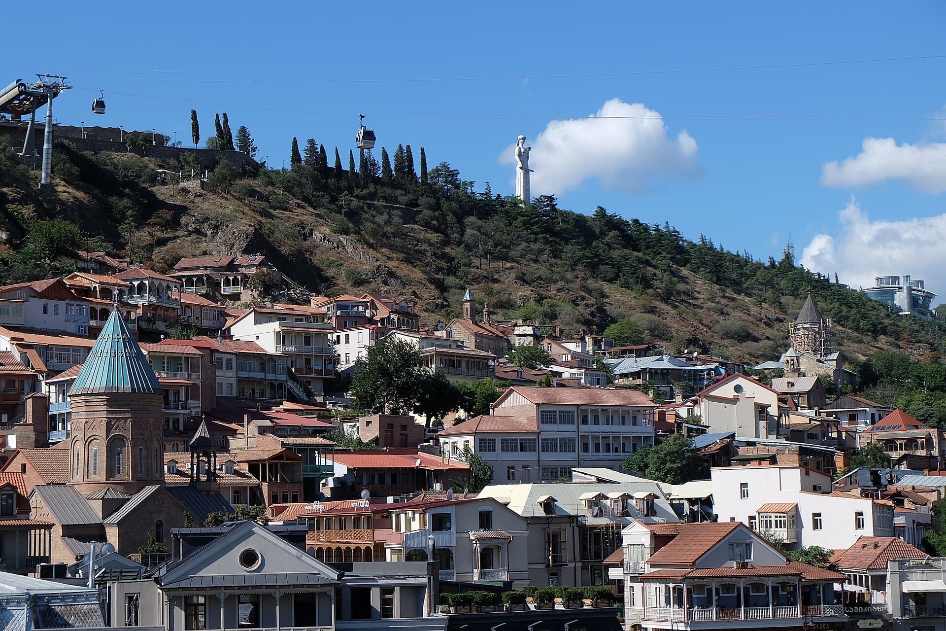 Old Tbilisi rooftops below Narikala hill